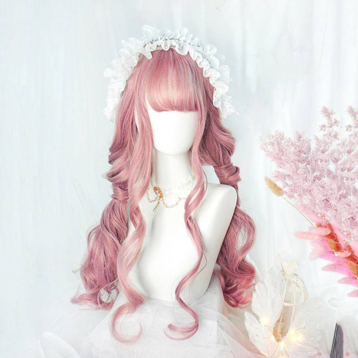 Anime Cosplay Realistic - Perruque tête complète femme longue bouclée