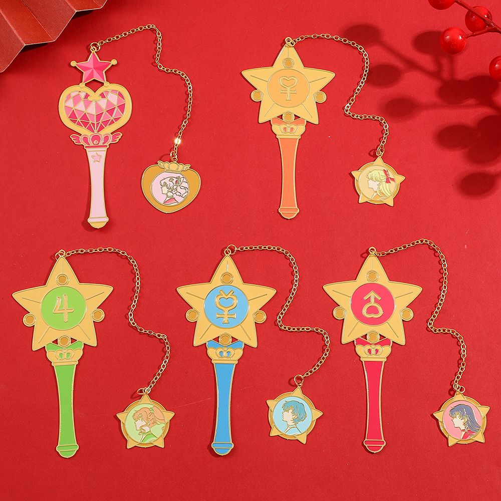 Sailor Moon Wand - Collection de marque-pages commémoratifs en métal