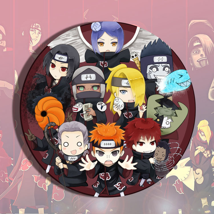 Anime Cosplay Naruto - Badge, broche et porte-clés en métal