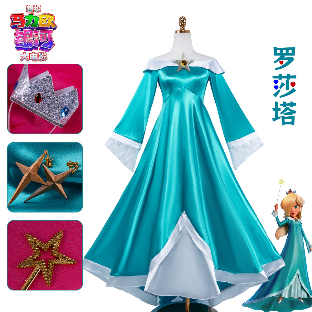 Anime Cosplay Kid - Costume de cosplay Princesse Rosalina, uniforme