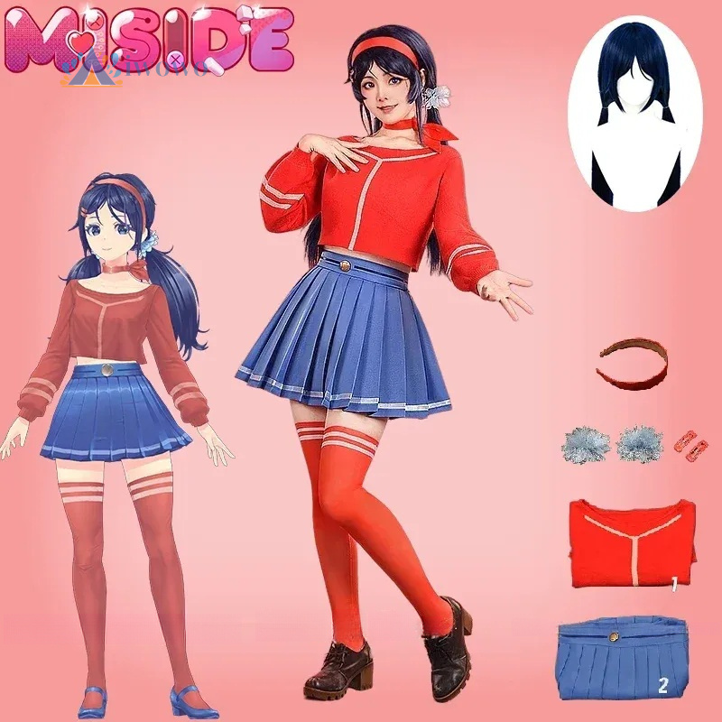 Anime Cosplay Girl - Jeu MiSide Mita Cosplay Costume perruque