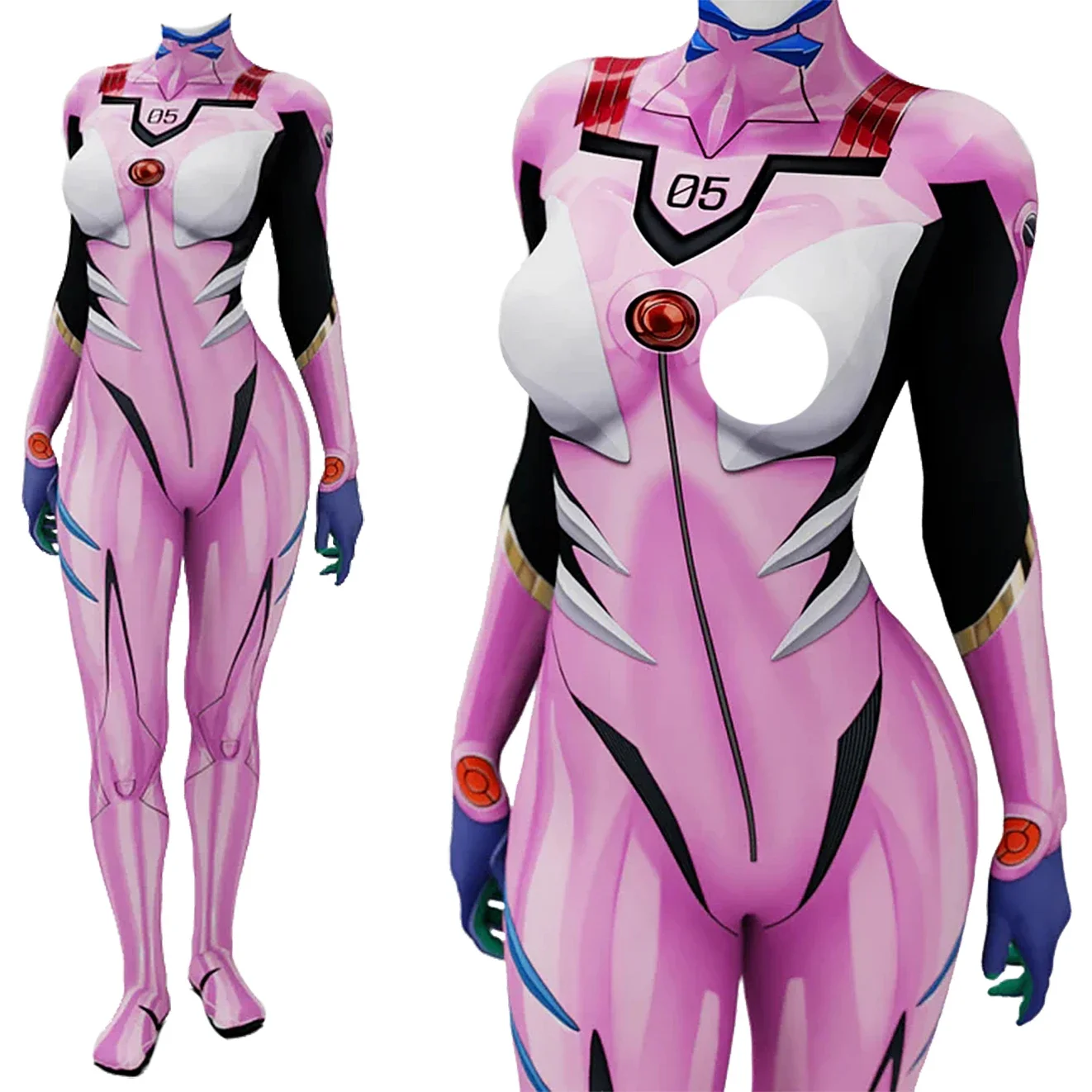 Anime Cosplay Girl - Anime EVA 05 Makinami Cosplay Costume