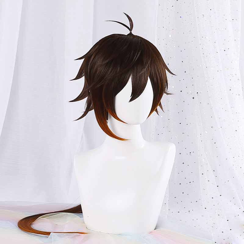 Anime Cosplay Orange Hair - Jeu de haute qualité Genshin Impact