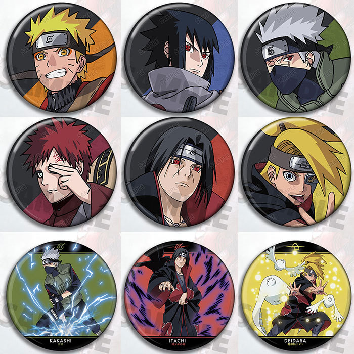 Anime Cosplay Naruto - Ensemble d'épingles d'insigne de dessin animé