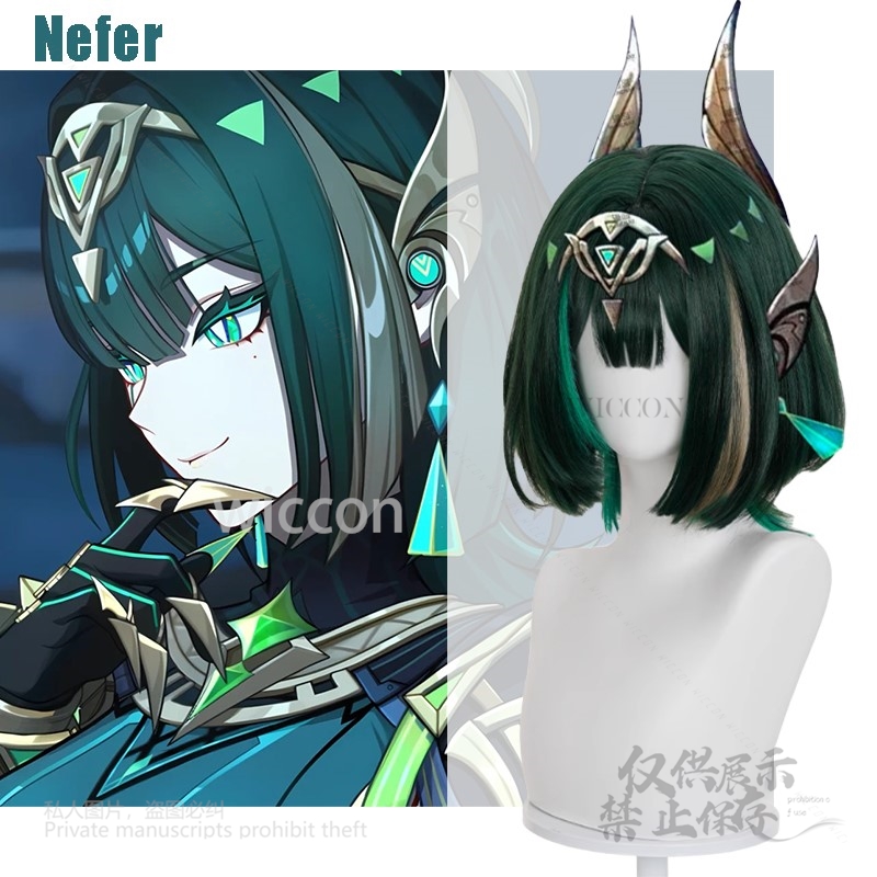Anime Cosplay Realistic - Jeu d'anime Genshin Impact nouveau Nefer