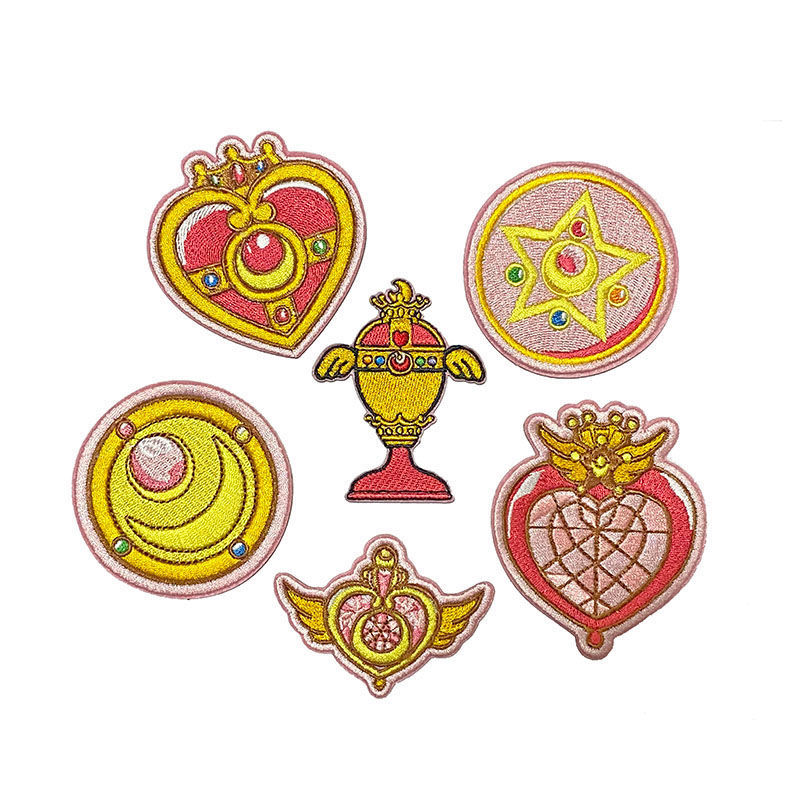 Sailor Moon Wand - Patch en tissu brodé auto-adhésif Sailor