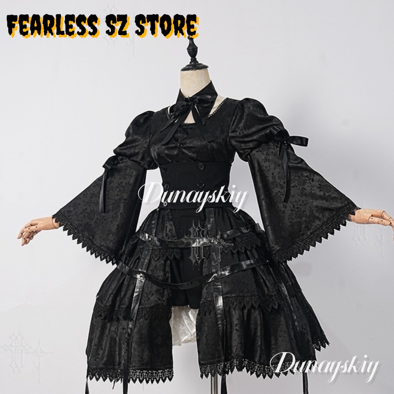 Nouvelle Robe Gothique Noire p - Anime Cosplay Black Girl avis et prix