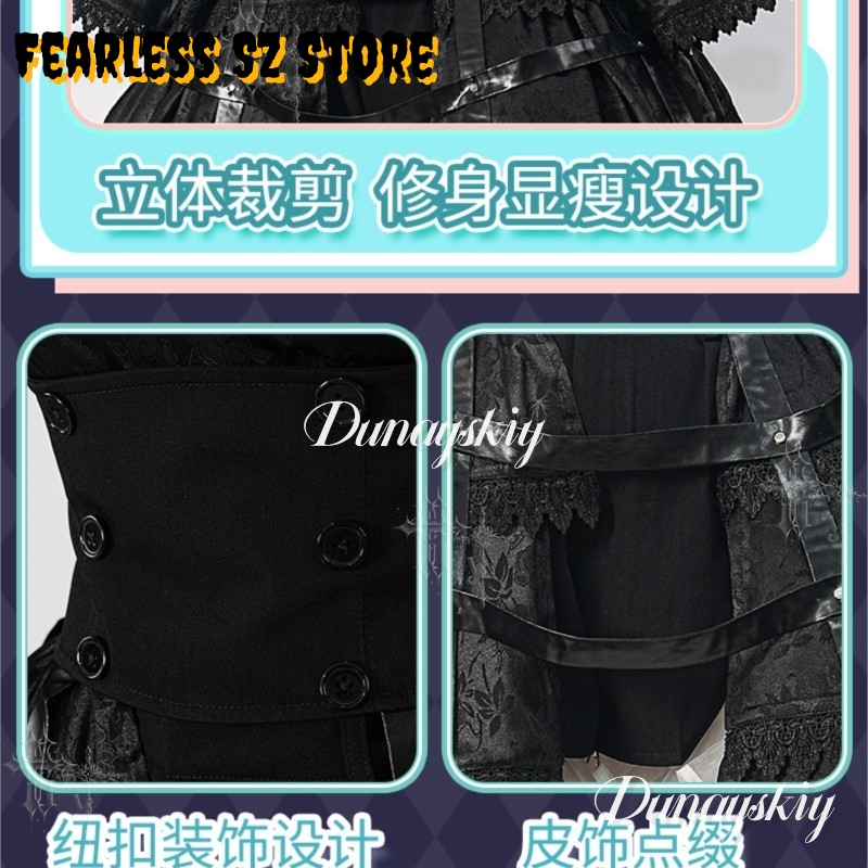 Nouvelle Robe Gothique Noire p - Anime Cosplay Black Girl avis et prix