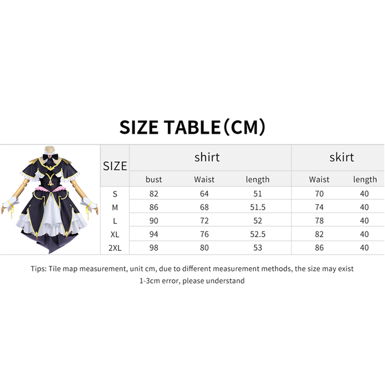 Costume de Cosplay Moria Ruruk - Anime Cosplay Black Girl avis et prix