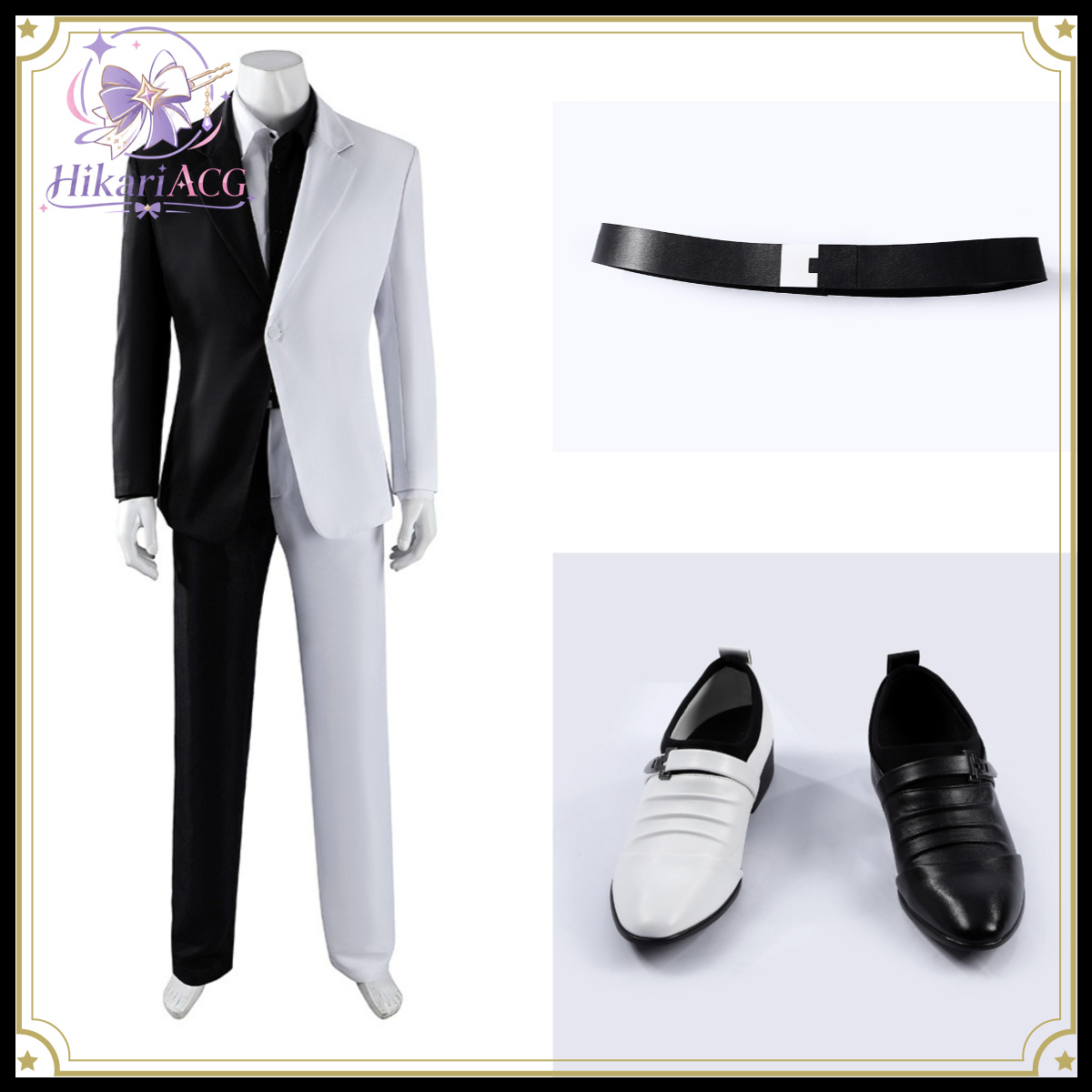 Costume de cosplay noir et bla - Anime Cosplay Events avis et prix