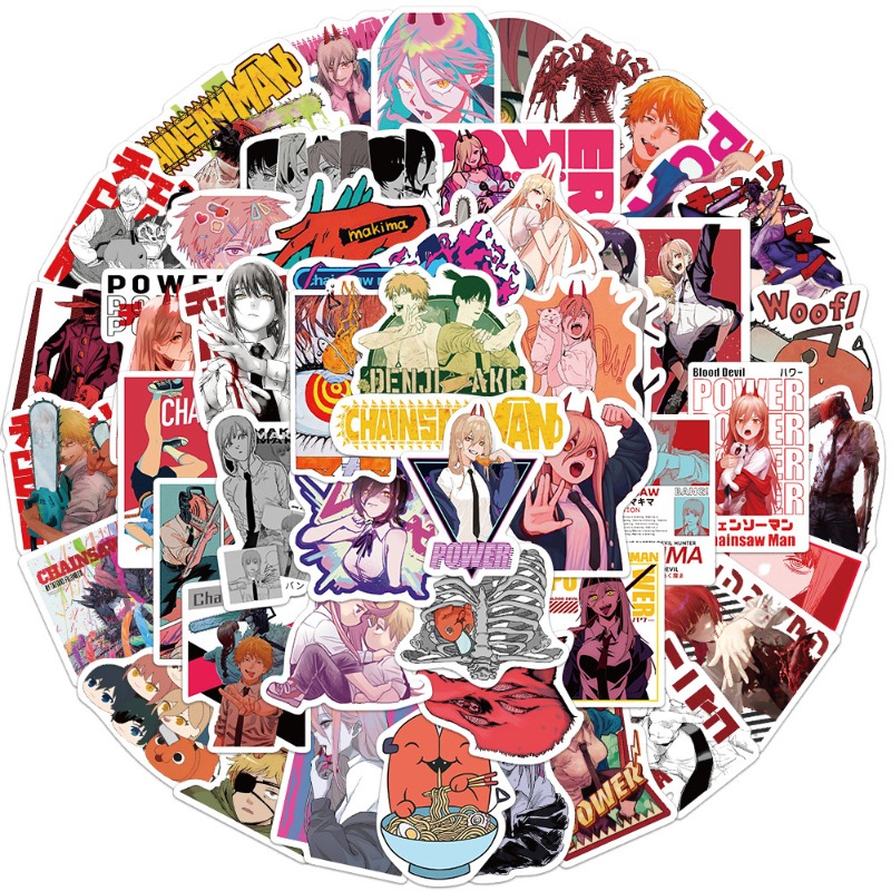 50 autocollants Anime Chainsaw - Chainsaw Man Cosplay avis et prix