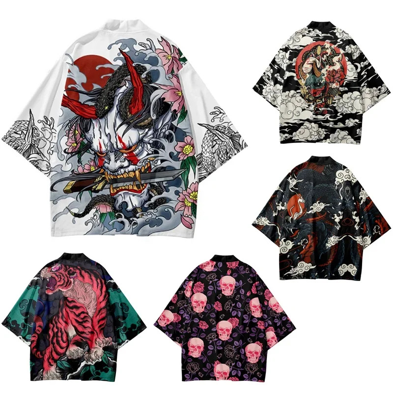 Cardigan d'été imprimé tigre d - Asian Cosplay Anime avis et prix