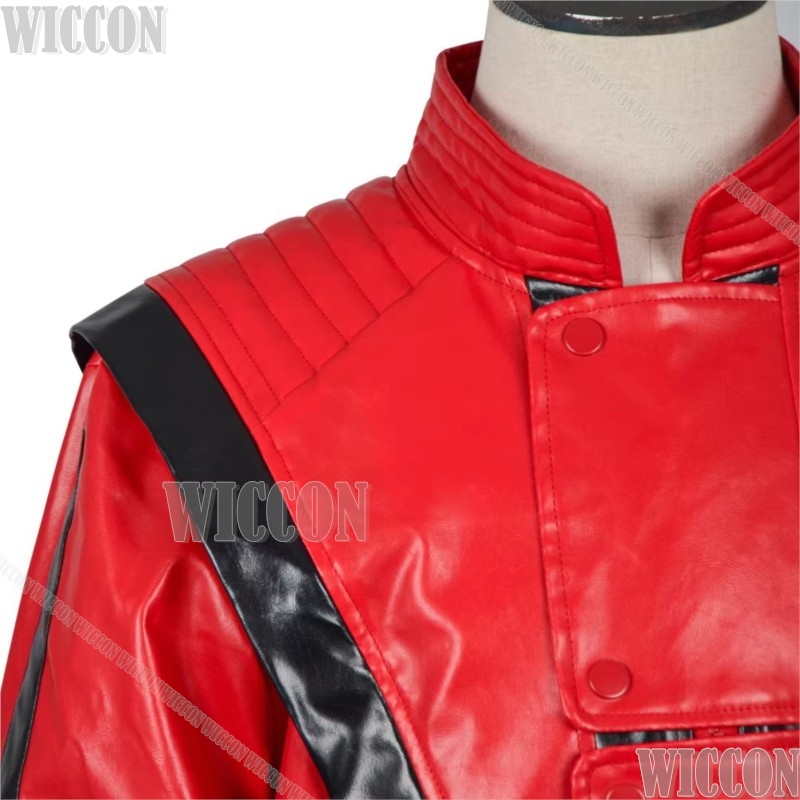 Veste en cuir rouge Michael Ja - Anime Cosplay Events avis et prix