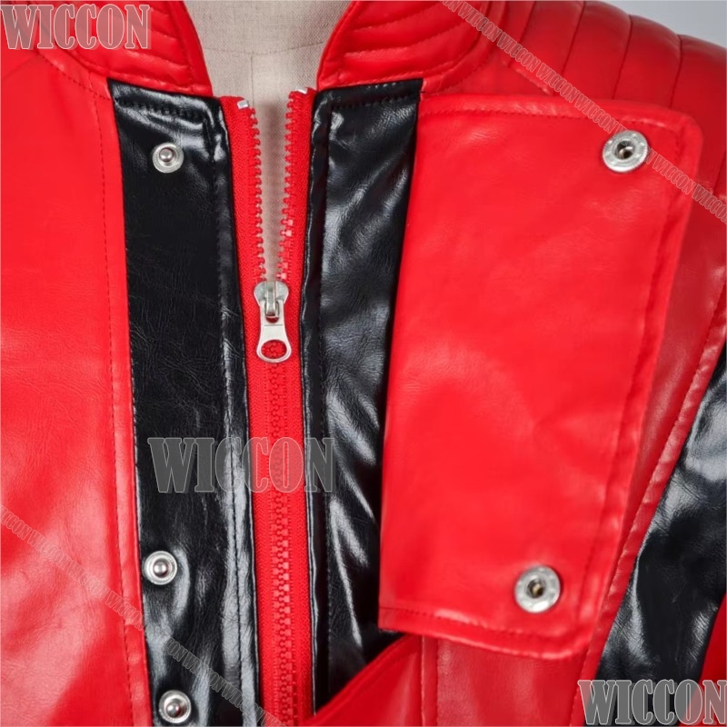 Veste en cuir rouge Michael Ja - Anime Cosplay Events avis et prix
